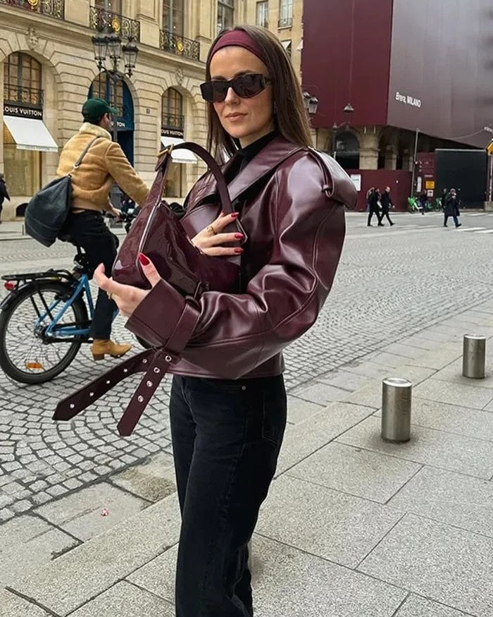 Bordeaux Leather Jacket