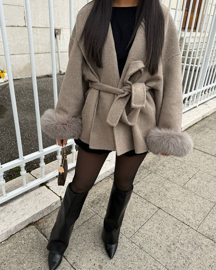 Fur-Cuff Jacket