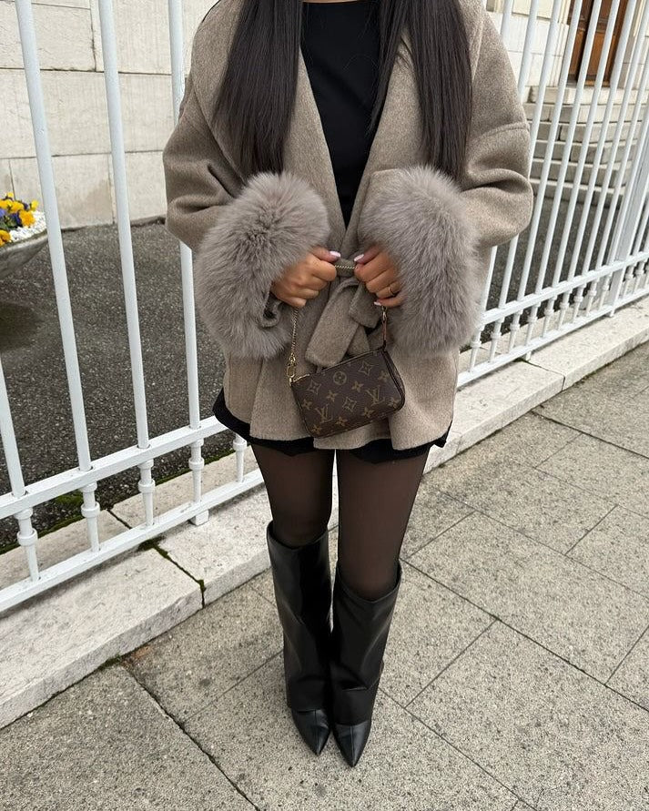 Fur-Cuff Jacket